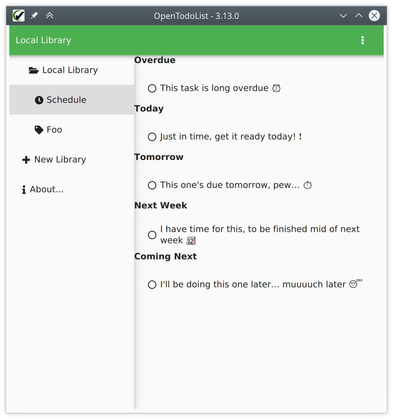 schedule view