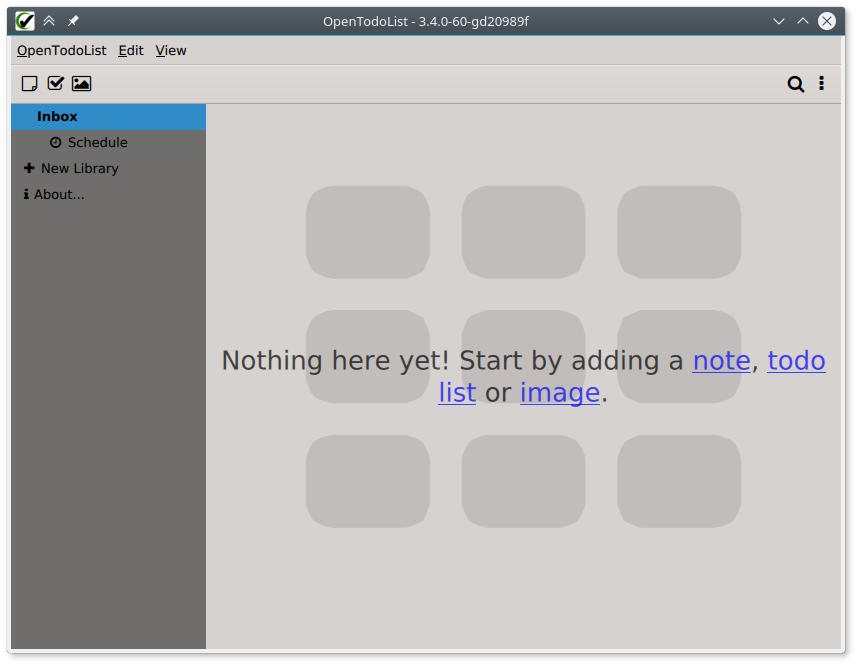 empty library page