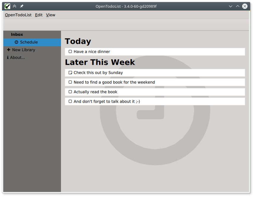 schedule view